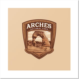 Arches National Park Graphic Badge Posters and Art